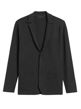 Banana Republic women's sweater blazer large black 2 button